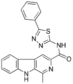 1-METHYL-N-(5-PHENYL-1,3,4-THIADIAZOL-2-YL)-9H-BETA-CARBOLINE-3-CARBOXAMIDE Struktur