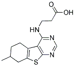 3-(7-METHYL-5,6,7,8-TETRAHYDRO-BENZO[4,5]THIENO-[2,3-D]PYRIMIDIN-4-YLAMINO)-PROPIONIC ACID Struktur