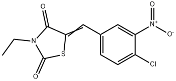 5-[(Z)-(4-CHLORO-3-NITROPHENYL)METHYLIDENE]-3-ETHYL-1,3-THIAZOLANE-2,4-DIONE Struktur