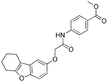 METHYL 4-{[(6,7,8,9-TETRAHYDRODIBENZO[B,D]FURAN-2-YLOXY)ACETYL]AMINO}BENZOATE Struktur