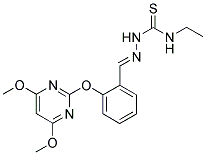 N-[1-AZA-2-[2-[(4,6-DIMETHOXYPYRIMIDIN-2-YL)OXY]PHENYL]ETHENYL]-N'-ETHYLTHIOUREA Struktur