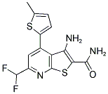 3-AMINO-6-DIFLUOROMETHYL-4-(5-METHYL-THIOPHEN-2-YL)-THIENO[2,3-B]PYRIDINE-2-CARBOXYLIC ACID AMIDE Struktur