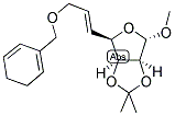 METHYL BENZYL 2,3-O-ISOPROPYLIDENE-A-D-MANNO-HEPT-5-ENOFURANOSIDE Struktur