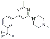 2-METHYL-4-(4-METHYLPIPERAZIN-1-YL)-6-[3-(TRIFLUOROMETHYL)PHENYL]PYRIMIDINE Struktur