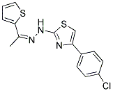 1-(2-THIENYL)-1-ETHANONE N-[4-(4-CHLOROPHENYL)-1,3-THIAZOL-2-YL]HYDRAZONE Struktur