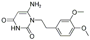 6-AMINO-1-[2-(3,4-DIMETHOXY-PHENYL)-ETHYL]-1H-PYRIMIDINE-2,4-DIONE Struktur