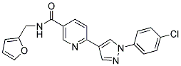 6-[1-(4-CHLOROPHENYL)-1H-PYRAZOL-4-YL]-N-(2-FURYLMETHYL)NICOTINAMIDE Struktur