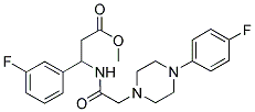 METHYL 3-(3-FLUOROPHENYL)-3-((2-[4-(4-FLUOROPHENYL)PIPERAZINO]ACETYL)AMINO)PROPANOATE Struktur