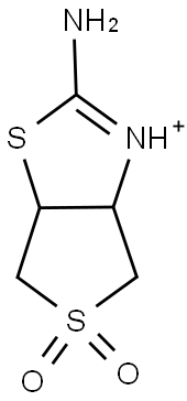 2-AMINO-5,5-DIOXO-4,5,6,6A-TETRAHYDRO-3AH-5LAMBDA6-THIENO[3,4-D]THIAZOL-3-IUM Struktur