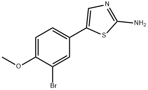 5-(3-BROMO-4-METHOXYPHENYL)THIAZOL-2-YLAMINE Struktur