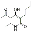 5-ACETYL-3-BUTYL-4-HYDROXY-6-METHYLPYRIDIN-2(1H)-ONE Struktur