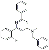 N-BENZYL-6-(2-FLUOROPHENYL)-N-METHYL-2-PHENYLPYRIMIDIN-4-AMINE Struktur