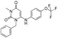 1-BENZYL-3-METHYL-6-([4-(TRIFLUOROMETHOXY)PHENYL]AMINO)PYRIMIDINE-2,4(1H,3H)-DIONE Struktur