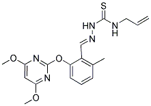 N-ALLYL-N'-[1-AZA-2-[2-[(4,6-DIMETHOXYPYRIMIDIN-2-YL)OXY]-6-METHYLPHENYL]ETHENYL]THIOUREA Struktur