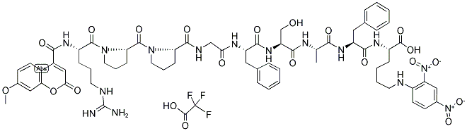 7-METHOXYCOUMARIN-4-ACETYL [ALA7-(2,4-DINITROPHENYL)LYS9]-BRADYKININ TRIFLUOROACETATE SALT Struktur