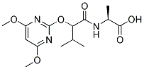 (2S)-2-[2-[(4,6-DIMETHOXYPYRIMIDIN-2-YL)OXY]-3-METHYLBUTANAMIDO]PROPANOIC ACID Struktur