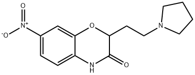 7-NITRO-2-[2-(1-PYRROLIDINYL)ETHYL]-2H-1,4-BENZOXAZIN-3(4H)-ONE Struktur