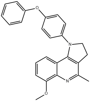 4-(6-METHOXY-4-METHYL-2,3-DIHYDRO-1H-PYRROLO[3,2-C]QUINOLIN-1-YL)PHENYL PHENYL ETHER Struktur