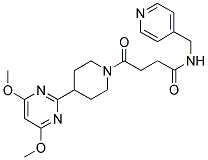 4-[4-(4,6-DIMETHOXYPYRIMIDIN-2-YL)PIPERIDIN-1-YL]-4-OXO-N-(PYRIDIN-4-YLMETHYL)BUTANAMIDE Struktur