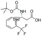 BOC-(R)-3-AMINO-3-(2-TRIFLUOROMETHYL-PHENYL)-PROPIONIC ACID Struktur