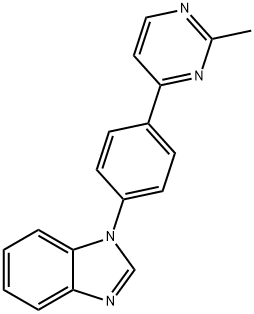 1-[4-(2-METHYL-4-PYRIMIDINYL)PHENYL]-1H-1,3-BENZIMIDAZOLE Struktur