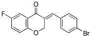 (E)-3-(4-BROMOBENZYLIDENE)-6-FLUORO-2,3-DIHYDROCHROMEN-4-ONE Struktur