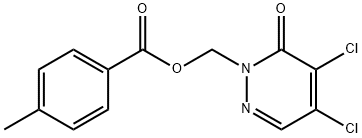 [4,5-DICHLORO-6-OXO-1(6H)-PYRIDAZINYL]METHYL 4-METHYLBENZENECARBOXYLATE Struktur