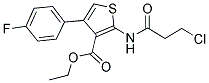 3-THIOPHENECARBOXYLIC ACID, 2-[(3-CHLORO-1-OXOPROPYL)AMINO]-4-(4-FLUOROPHENYL)-, ETHYL ESTER Struktur