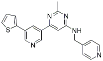 2-METHYL-N-(PYRIDIN-4-YLMETHYL)-6-(5-THIEN-2-YLPYRIDIN-3-YL)PYRIMIDIN-4-AMINE Struktur