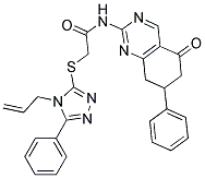 2-(4-ALLYL-5-PHENYL-4H-1,2,4-TRIAZOL-3-YLTHIO)-N-(5-OXO-7-PHENYL-5,6,7,8-TETRAHYDROQUINAZOLIN-2-YL)ACETAMIDE Struktur