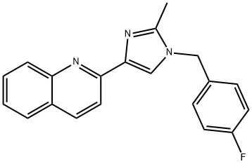 2-[1-(4-FLUOROBENZYL)-2-METHYL-1H-IMIDAZOL-4-YL]QUINOLINE Struktur