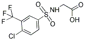 ([[4-CHLORO-3-(TRIFLUOROMETHYL)PHENYL]SULFONYL]AMINO)ACETIC ACID Struktur