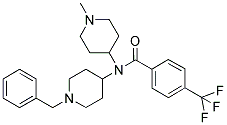 N-(1-BENZYLPIPERIDIN-4-YL)-N-(1-METHYLPIPERIDIN-4-YL)-4-(TRIFLUOROMETHYL)BENZAMIDE Struktur