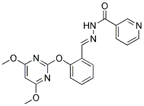 N-[1-AZA-2-[2-[(4,6-DIMETHOXYPYRIMIDIN-2-YL)OXY]PHENYL]ETHENYL]PYRIDINE-3-CARBOXAMIDE Struktur