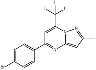 5-(4-BROMOPHENYL)-2-METHYL-7-(TRIFLUOROMETHYL)PYRAZOLO[1,5-A]PYRIMIDINE Struktur