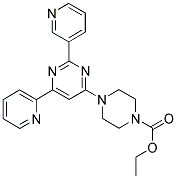 4-(6-PYRIDIN-2-YL-2-PYRIDIN-3-YL-PYRIMIDIN-4-YL)-PIPERAZINE-1-CARBOXYLIC ACID ETHYL ESTER Struktur