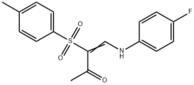 4-((4-FLUOROPHENYL)AMINO)-3-((4-METHYLPHENYL)SULFONYL)BUT-3-EN-2-ONE Struktur