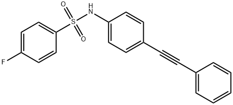 4-FLUORO-N-[4-(2-PHENYLETHYNYL)PHENYL]BENZENESULFONAMIDE Struktur