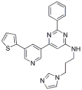 (3-IMIDAZOL-1-YL-PROPYL)-[2-PHENYL-6-(5-THIOPHEN-2-YL-PYRIDIN-3-YL)-PYRIMIDIN-4-YL]-AMINE Struktur