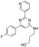 3-([6-(4-FLUOROPHENYL)-2-PYRIDIN-3-YLPYRIMIDIN-4-YL]AMINO)PROPAN-1-OL Struktur