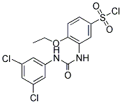 3-[3-(3,5-DICHLORO-PHENYL)-UREIDO]-4-ETHOXY-BENZENESULFONYL CHLORIDE Struktur