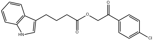 2-(4-CHLOROPHENYL)-2-OXOETHYL 4-(1H-INDOL-3-YL)BUTANOATE Struktur