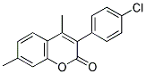 3(4'-CHLOROPHENYL)-4,7-DIMETHYLCOUMARIN Struktur