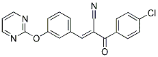 (E)-2-(4-CHLOROBENZOYL)-3-[3-(2-PYRIMIDINYLOXY)PHENYL]-2-PROPENENITRILE Struktur