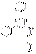 N-(4-METHOXYPHENYL)-2-PYRIDIN-2-YL-6-PYRIDIN-4-YLPYRIMIDIN-4-AMINE Struktur