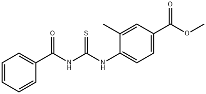 METHYL 4-([(BENZOYLAMINO)CARBOTHIOYL]AMINO)-3-METHYLBENZENECARBOXYLATE Struktur