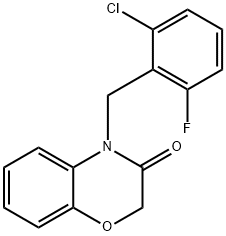 4-(2-CHLORO-6-FLUOROBENZYL)-2H-1,4-BENZOXAZIN-3(4H)-ONE Struktur