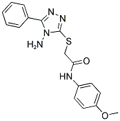 2-[(4-AMINO-5-PHENYL-4H-1,2,4-TRIAZOL-3-YL)THIO]-N-(4-METHOXYPHENYL)ACETAMIDE Struktur