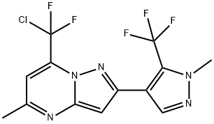 7-[CHLORO(DIFLUORO)METHYL]-5-METHYL-2-[1-METHYL-5-(TRIFLUOROMETHYL)-1H-PYRAZOL-4-YL]PYRAZOLO[1,5-A]PYRIMIDINE Struktur