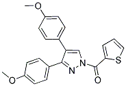 [3,4-BIS(4-METHOXYPHENYL)-1H-PYRAZOL-1-YL](2-THIENYL)METHANONE Struktur